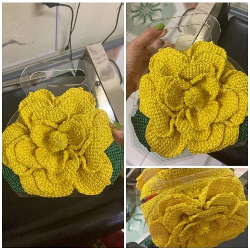 Quai xách meca túi hoa hồng