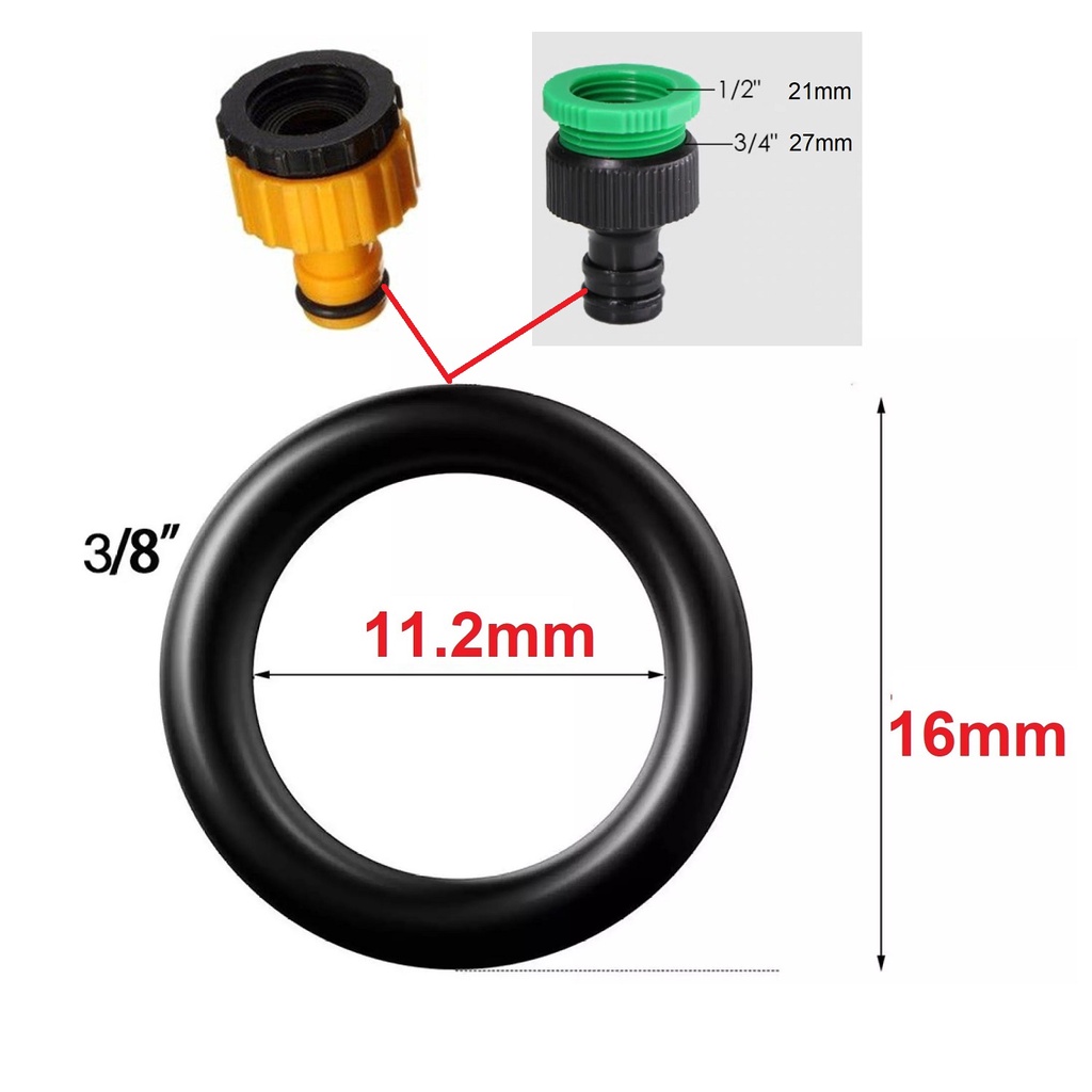 5 cái Ron, Gioăng cao su - O ring cho khớp đồng/ cút lọc đầu vào máy rửa xe cao áp