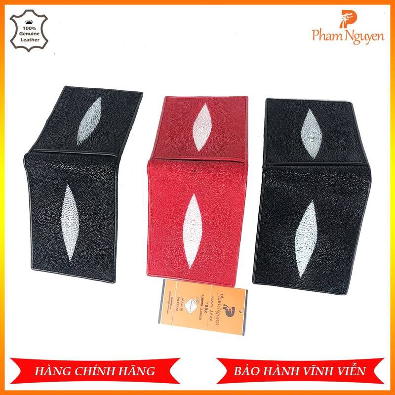Ví Nam Da Cá Đuối - Thiết Kế Lật Viền 23x9x2cm