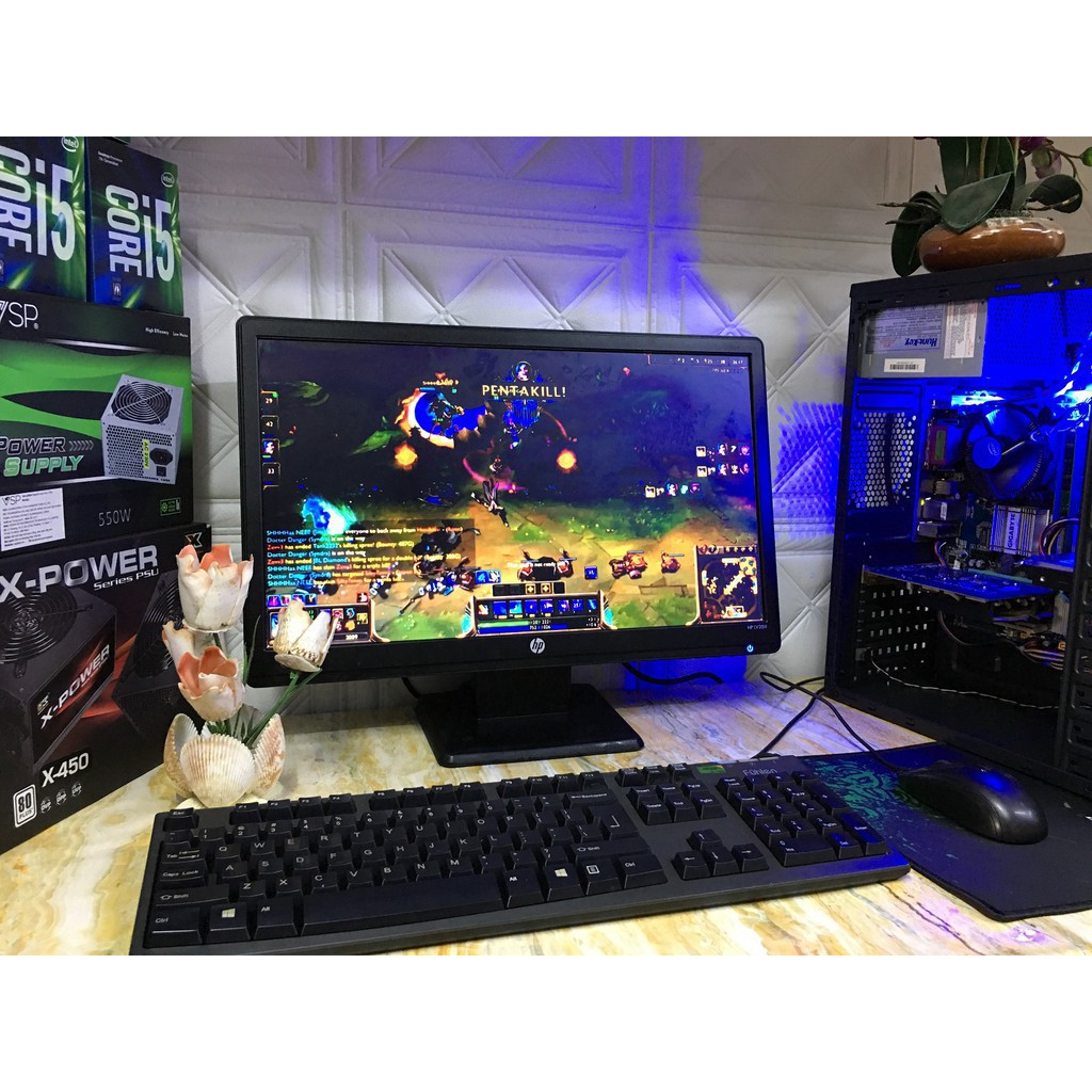 [FULL BỘ] Máy Tính Bàn Chơi Game Màn Hình 22" Thùng CPU chơi LOL,CF, MINECRAFT, FREE FIRE - Tăng Phím, Chuột