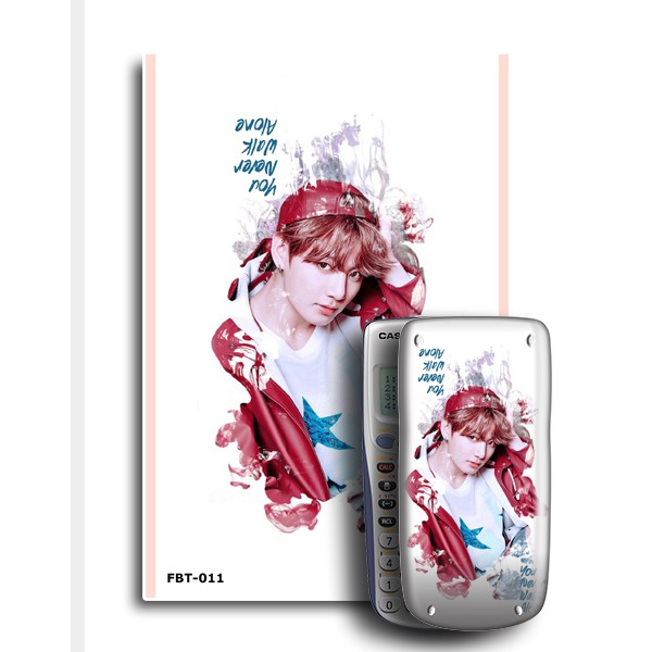 Decal trang trí máy tính Casio/Decal trang trí máy tính Vinacal Fan BTS 011