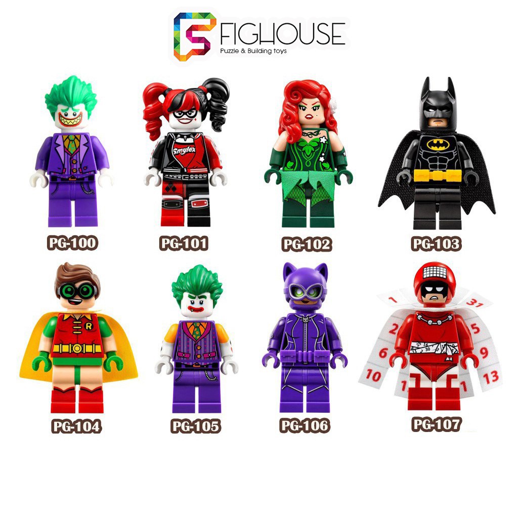 Xếp Hình Minifigures Các Nhân Vật DC Comics : Batman, Joker, Harley Quinn PG8032 [C20]