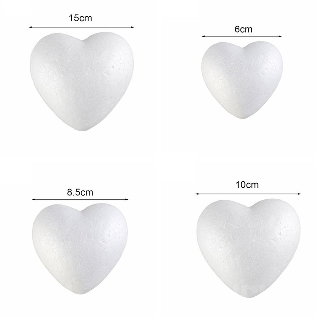 Phôi Bằng Xốp Polystyrene Hình Trái Tim Dày 5cm Độc Đáo Đáng Yêu Dùng Gắn Hoa Phụ Kiện Trang Trí Tiệc Cưới Hoàn Hảo DIY