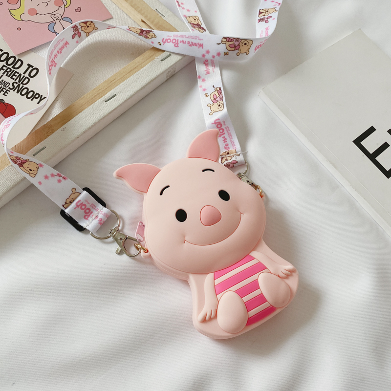 Túi đeo chéo mini bằng silicon họa tiết hoạt hình Doraemon/Hello Kitty xinh xắn 2020 hợp thời trang cho bé gái