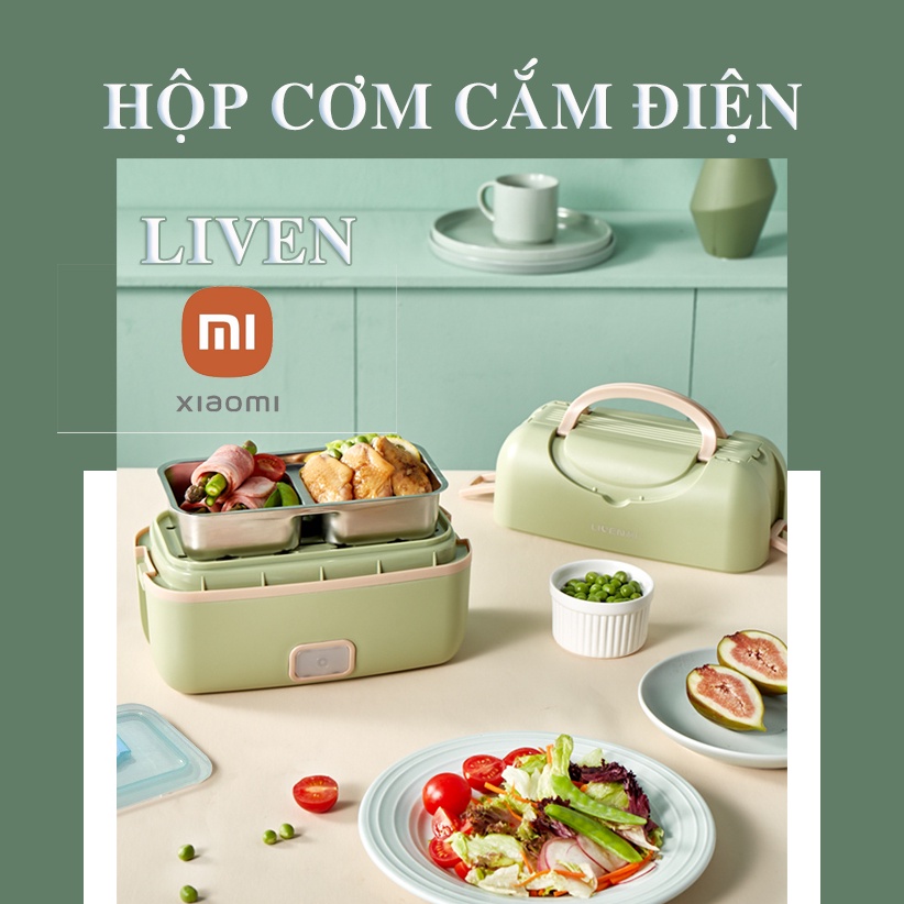 HỘP CƠM CẮM ĐIỆN DI ĐỘNG XIAOMI LIVEN FH-18 - HỘP CƠM VĂN PHÒNG CẮM ĐIỆN CHÍNH HÃNG- HỘP NẤU CƠM, THỨC ĂN MANG ĐI LÀM