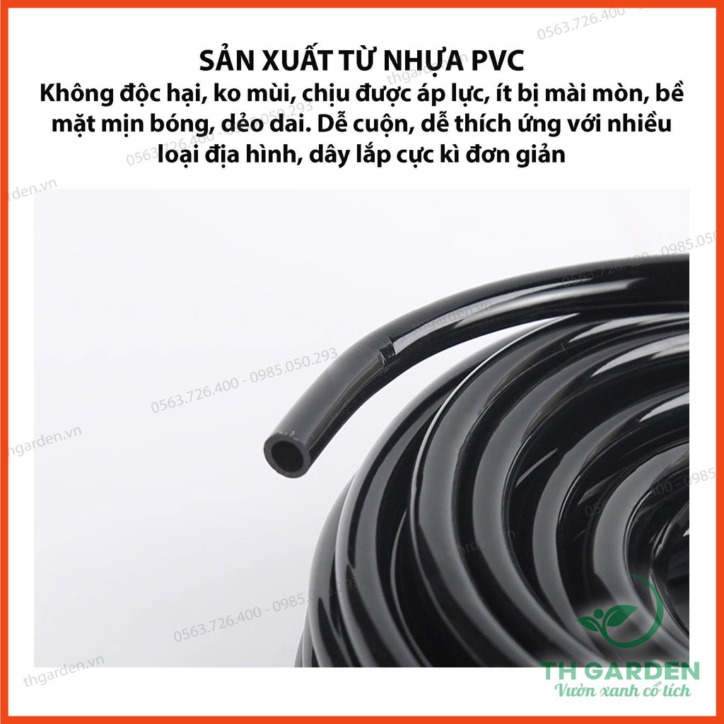 5m Hệ Thống Tưới Nước Nhỏ Giọt Tự Động Cao Cấp TH155 - Giảm tới 70% lượng nước tưới - Tiết Kiệm Tới 95% Thời Gian Tưới