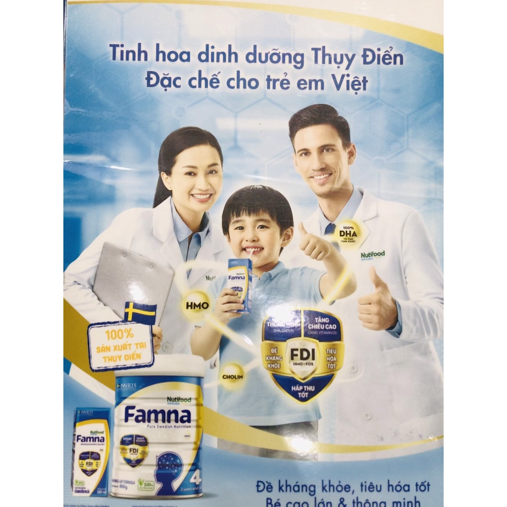 Hộp sữa Famna Step 2/3/4 lon 850g - NutiFood Thụy Điển