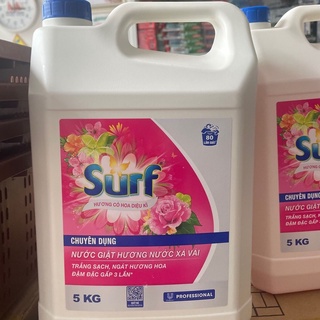Nước giặt Surf chuyên dụng hương nước xả can 5kg đậm đặc gấp 3 lần siêu tiết kiệm