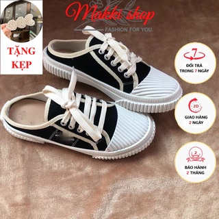 Giày đạp gót nữ, giày sục nữ buộc dây CN cao cấp thời trang giá rẻ MAKKI SHOP TD347