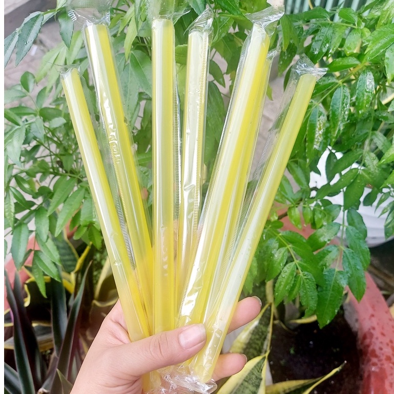 Bịch 500g Ông hút trân châu có màng bọc cao cấp , phi 6 và phi 12 nhiều màu sắc - dùng 1 lần Quán nào cũng cần