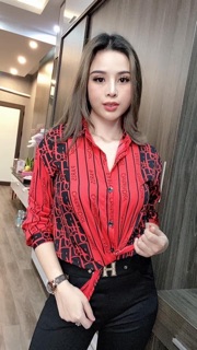 ÁO SƠ MI LỤA HOẠ TIẾT