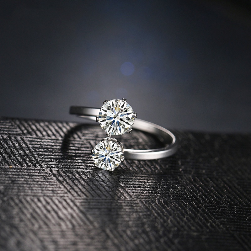 Nhẫn Đính Hôn Thép Không Gỉ 316L Đính Đá Zircon 2022 Phong Cách Phổ Biến Dành Cho Nam Nữ