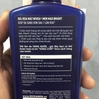 Sữa rửa mặt Nivea dạng gel