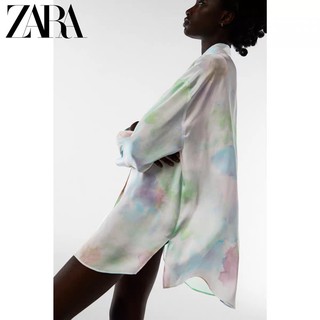 (Sẵn)Áo sơ mi lụa loang Zarraa dư sịn