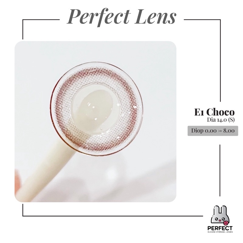 Lens Mắt , Kính Áp Tròng E1 CHOCO Có Độ Cận và Không Độ , DIA 14.0 , Cho Nhạy Cảm Yếu Giá Sale