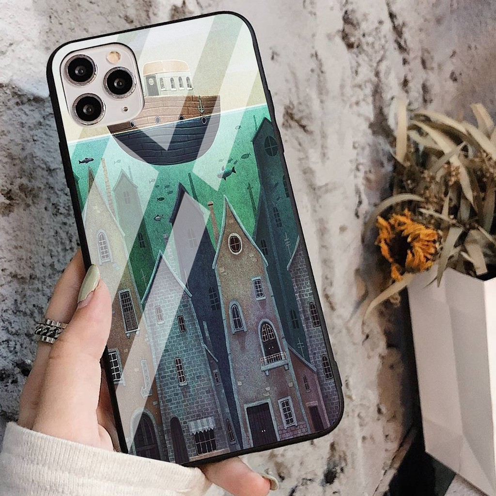 Vỏ bao ốp lưng iphone 12 pro max rẻ thành phố Atlantis dưới nước iphone 6s/6/7/8 plus/x/xr/xs max/11 promax Scenery0006