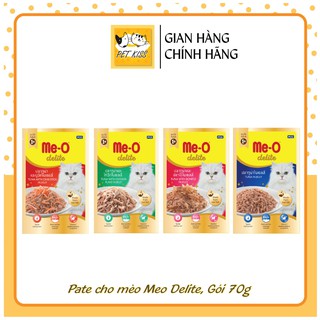 Thức ăn dinh dưỡng Pate cho mèo Me-O Delite, Gói 70g
