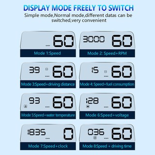 1 Piece Car HUD Digital Head Up Display Speedometer Speed Warning Systems