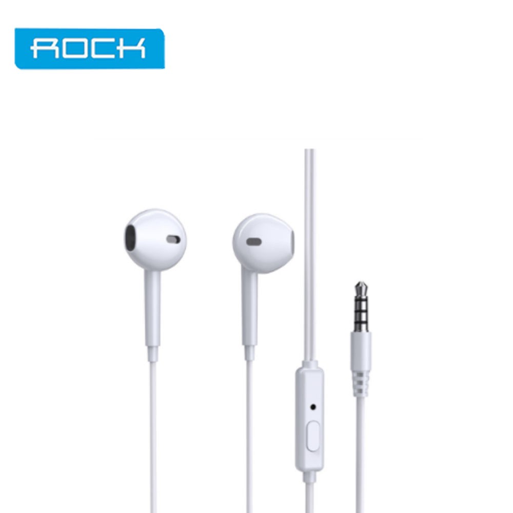 Tai nghe nhét tai có dây ROCK 3,5 mm có micro giảm tiếng ồn cho Huawei Xiaomi Vivo Oppo Samsung