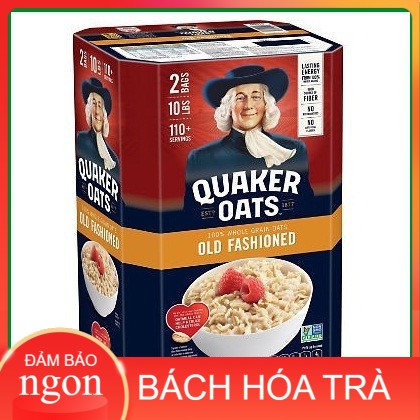 Yến Mạch Quaker Oast Thùng 4,52kg Mẫu Mới Thùng Vàng ( Nguyên Hạt Cán Mỏng )