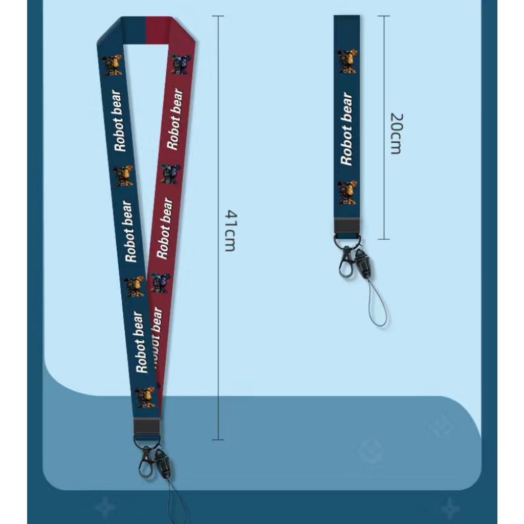 Dây Đeo Thẻ/Điện Thoại Ngắn Đeo Cổ Họa Tiết Hoạt Hình Dễ Thương