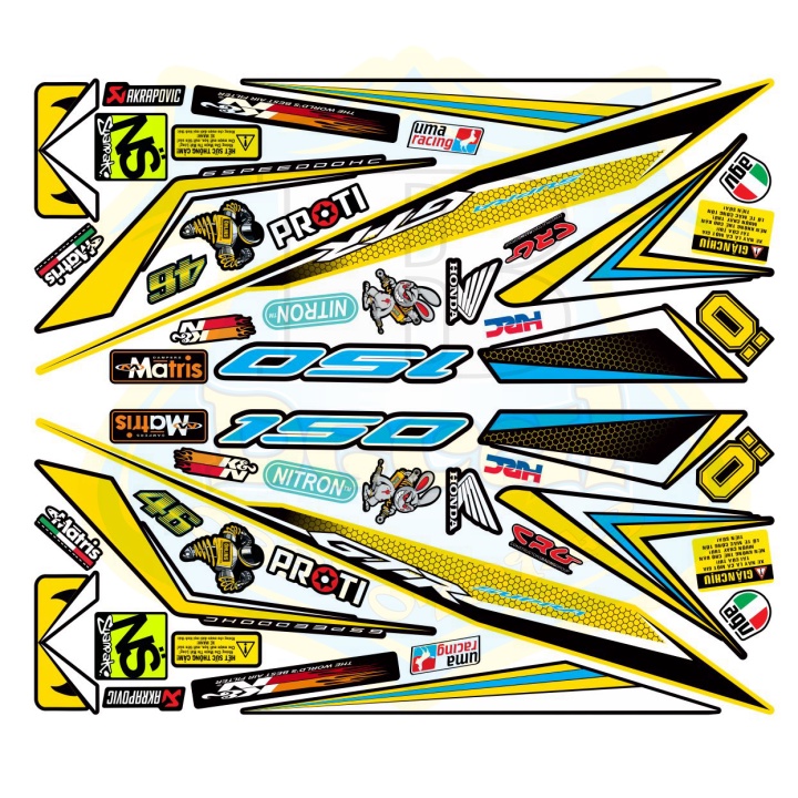 ( Quí khách vui lòng mang ra tiệm cho thợ dán ) Tem winner RS tổ ong đỏ đen