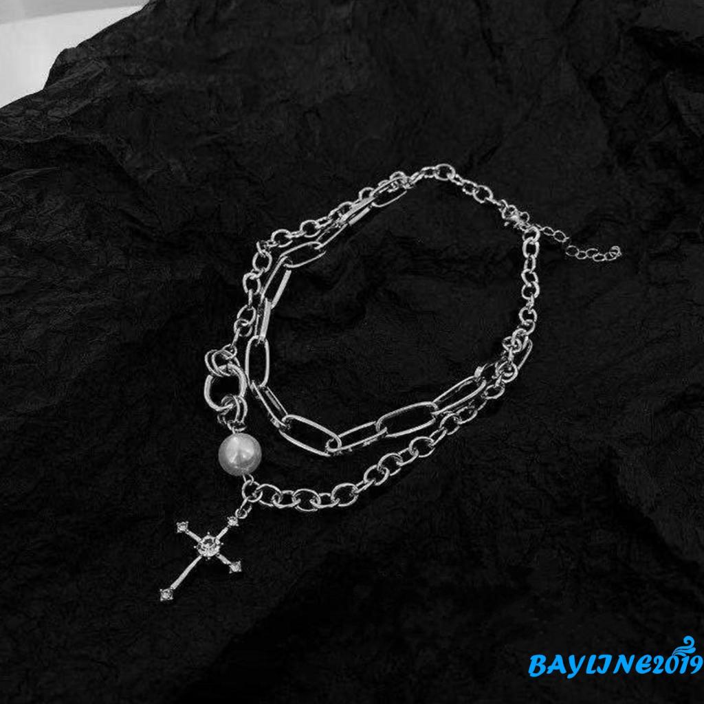 Dây chuyền hợp kim mặt hình thánh giá đính đá sành điệu cho nữ
