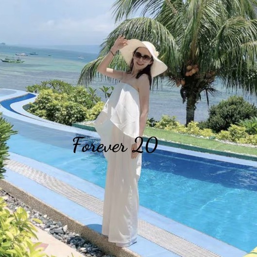 Đồ bay nữ, jumpsuit dài, ống rộng, chất lụa trắng ME'S DIARY | BigBuy360 - bigbuy360.vn