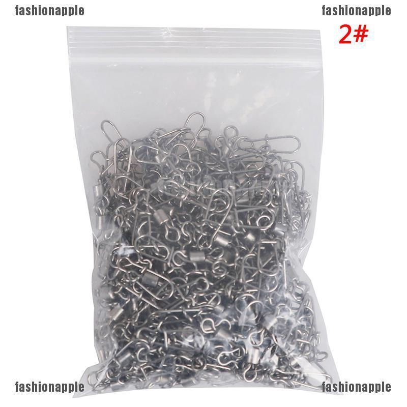 ❀❀ Fad Set 200 Móc Nối Mồi Câu Cá Xoay Được Bằng Thép Không Gỉ