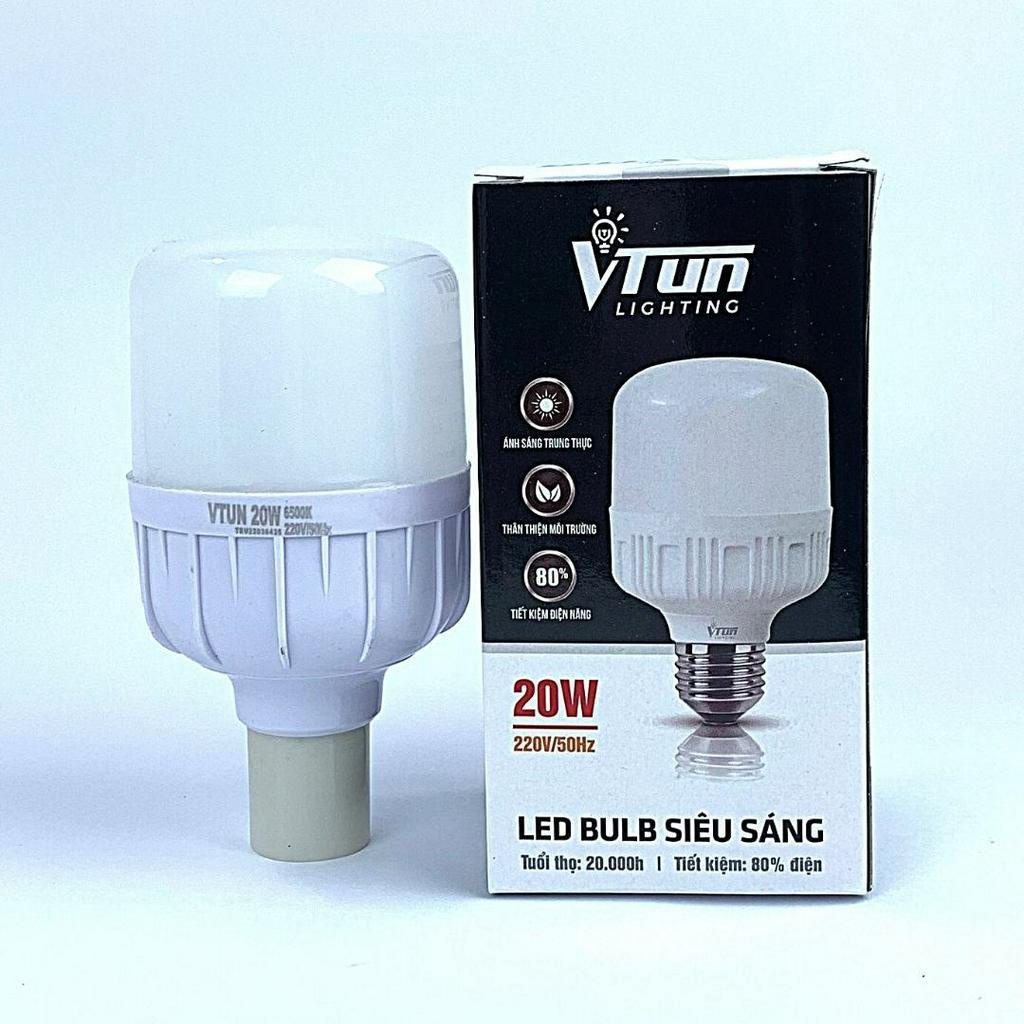Bóng đèn Led VTUN LIGHTING 5w, 10w, 15w , 20w, 30w tiết kiệm điện, dùng đui xoáy e27, bảo hành 12 tháng