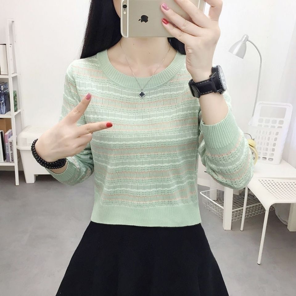 Áo Thun Nữ Dài Tay Cổ Tròn Thời Trang Hàn