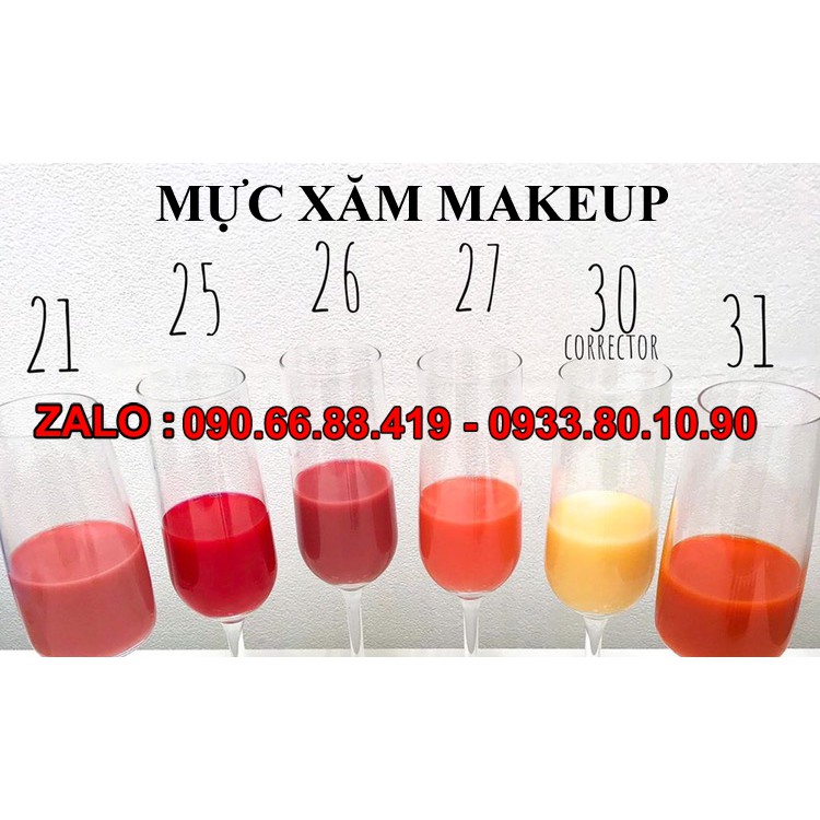 Mực Makeup chính hãng Nga phun xăm môi mày 10ml - Mực xăm môi trong veo đẹp đậm chất - Mực hữu cơ Nga nhanh bám