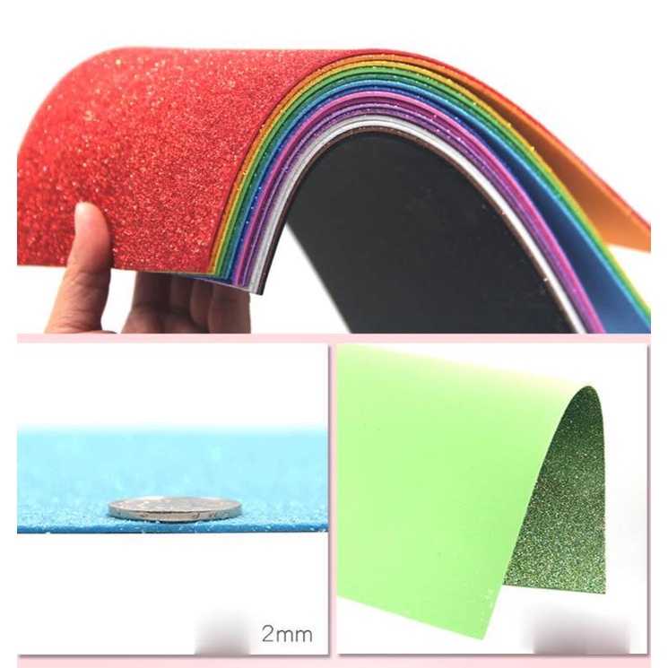 Xốp nhũ kim tuyến A4 giá 5000đ/ 1tờ