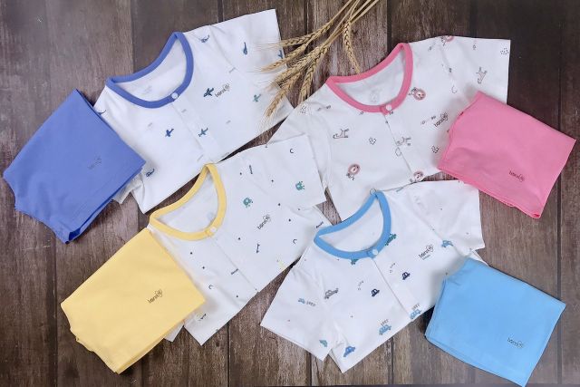 Bons99 - Bộ cài giữa cotton bé trai, bé gái mát và mềm mịn