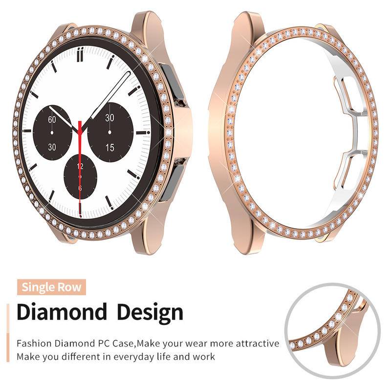 Ốp Bảo Vệ Bằng PC Siêu Nhẹ Đính Kim Cương Rỗng Cho Samsung Galaxy Watch 4 5 Pro 40mm 44mm / Samsung Watch4 classic 42mm 46mm