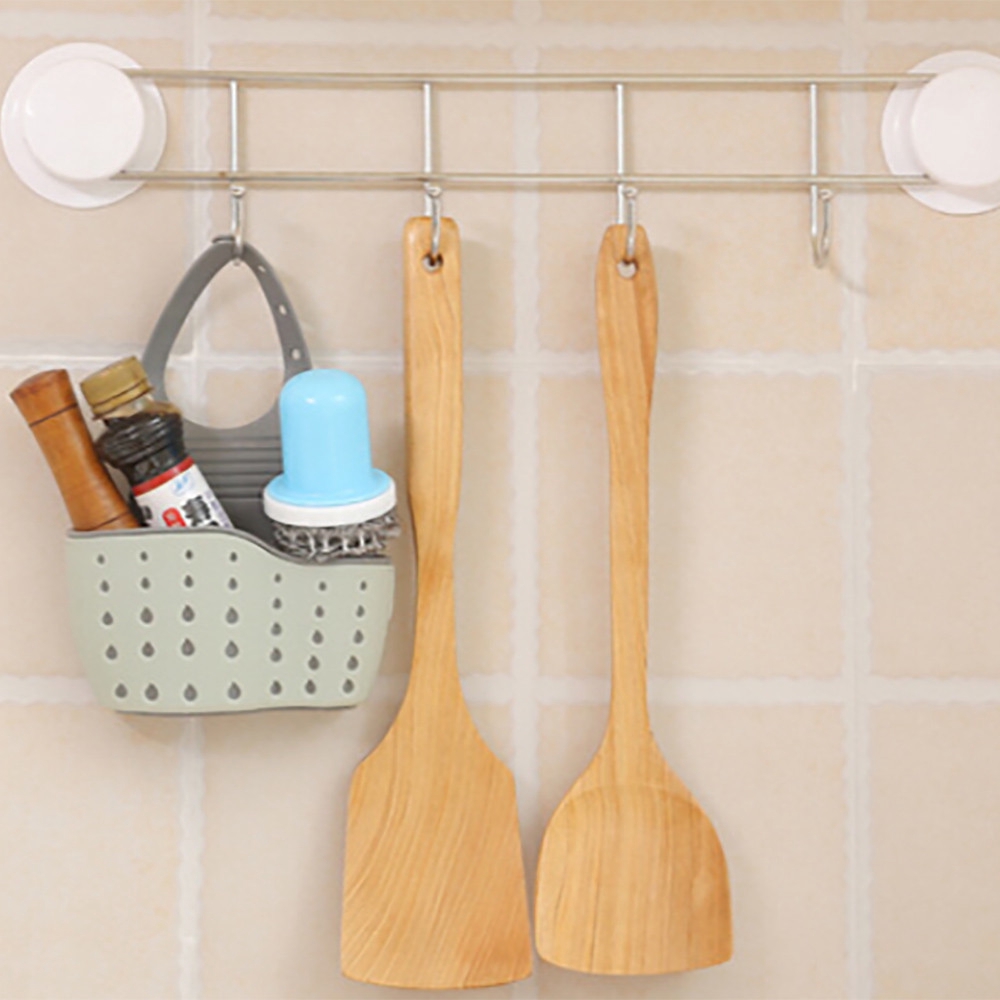 Giá treo có móc đựng đồ gắn vòi nước bồn rửa chén