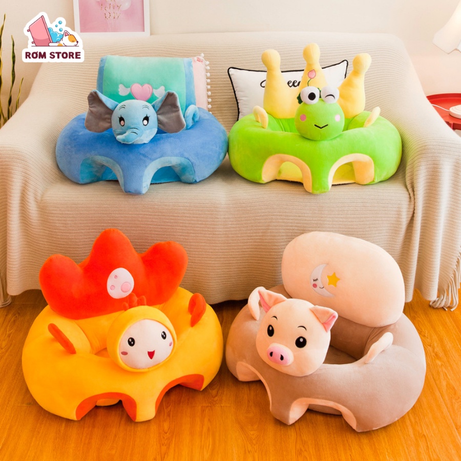Ghế ăn dặm, ghế bông tập ngồi cho bé từ 3,5 tháng tuổi, hình thú đáng yêu ngộ nghĩnh nhiều mẫu lựa chọn Rơm Store