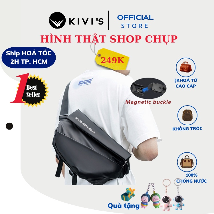 Túi Đeo Chéo Nam WEIXIER URBAN Basic Chống Nước Chất Liệu Vải Oxford Hàng Cao Cấp WX1111 - KIVI'S