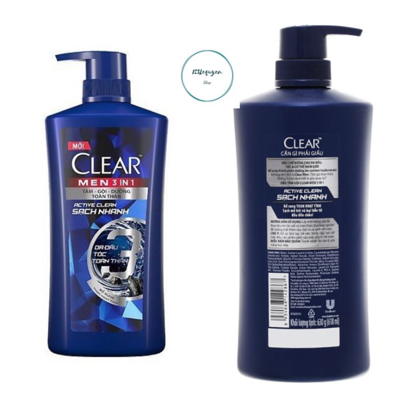 CLEAR MEN 3IN1 TẮM- GỘI- DƯỠNG TOÀN THÂN