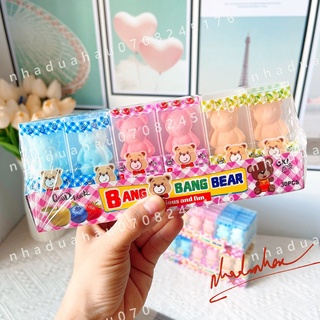 Sỉ - Hộp gồm 30 cây kẹo mút sữa bò nén vị trái cây hình gấu dễ thương cho bé Hongkong cây 7.5gam