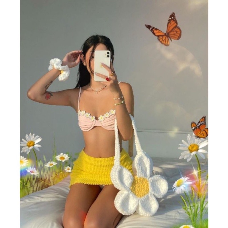 Túi len bông hoa cúc - BLOOM FLOWER BAG