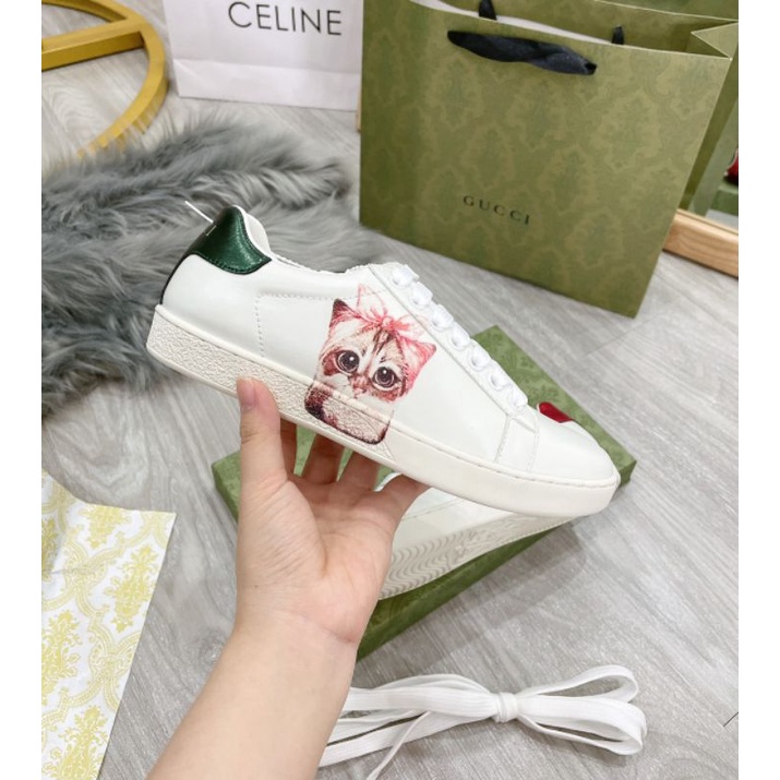 M(ẢNH THẬT) Giày Thể Thao Mèo Hồng Basic Gót 2 Màu Da Mềm Êm Fullbox Bill Túi Cao Cấp