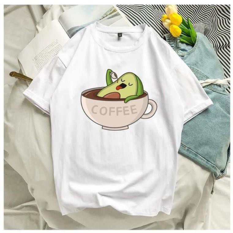 ⚡Áo thun nam nữ unisex Bơ cute ⚡ Phông tay lỡ form rộng chất đẹp mặc đôi , nhóm