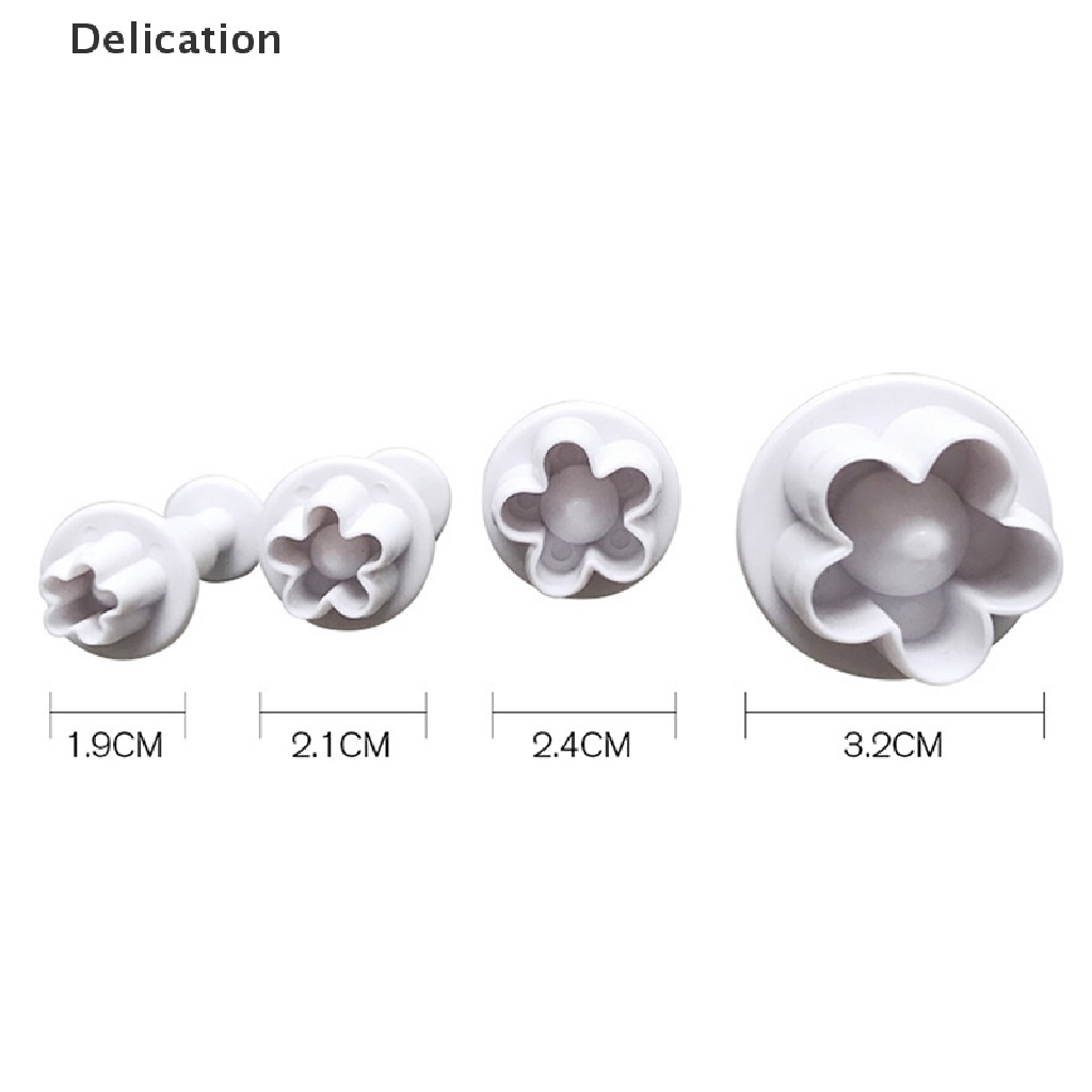 Bộ 4 Dụng Cụ Trang Trí Bánh Kem Hình Hoa Mận Xinh Xắn