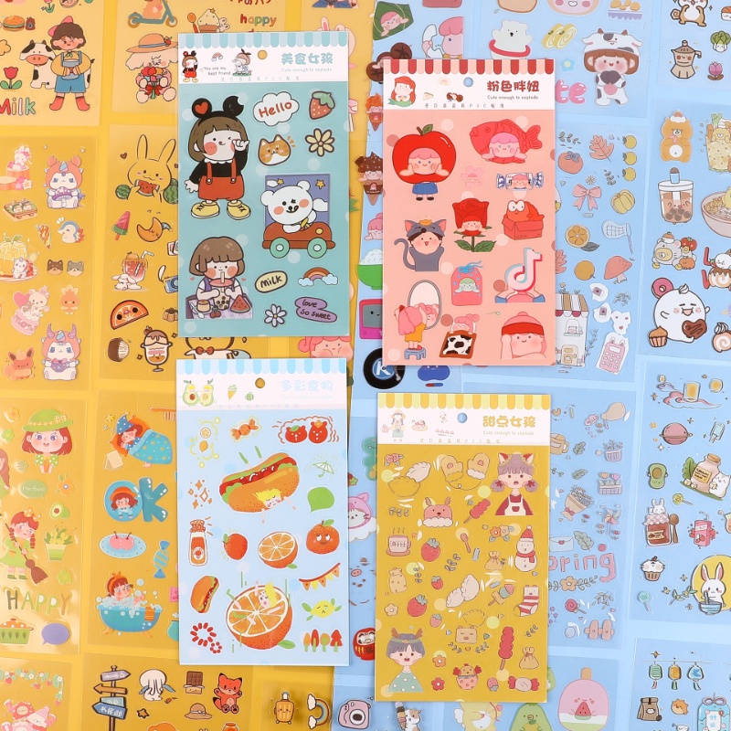 PeachSticker Dán Trang Trí Cho Album Ảnh Họa Tiết Hoạt Hình Dễ Thương Bắt Mắt