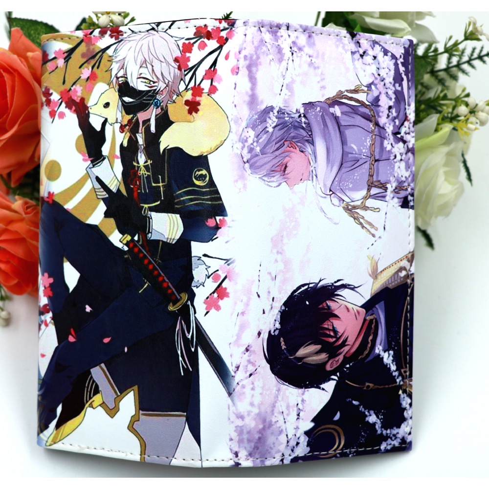 Ví Da PU Dài Gập Đôi In Hình Anime Touken Ranbu Online Mikazuki Munechika