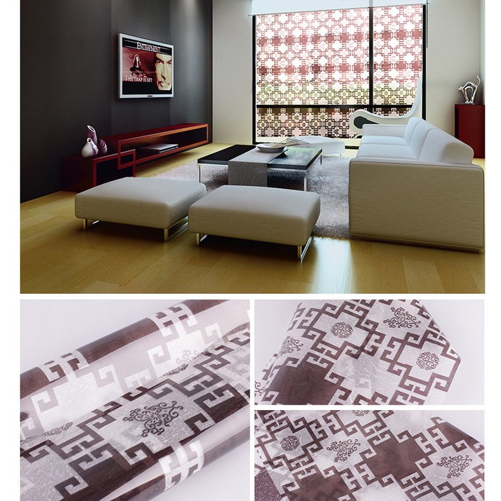 Combo 5m giấy dán kính - họa tiết nâu