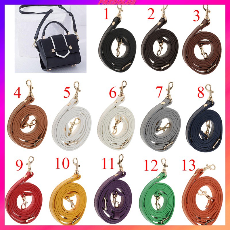 [Predolo2] Dây Đeo Túi Xách Da PU Màu Đen Điều Chỉnh Được