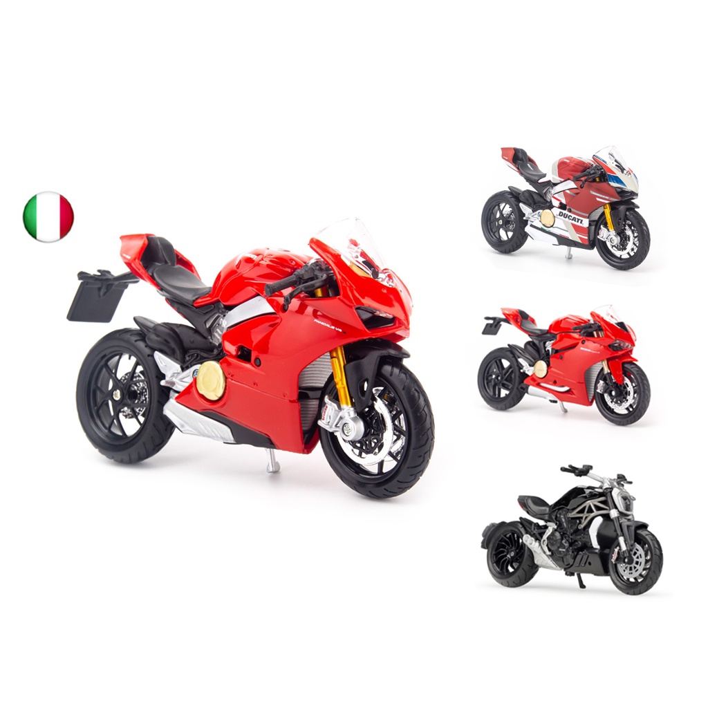 Mô hình xe moto Ducati Panigale V4S Corse, 1199 Superleggra , Monster, Hypermotard 1:18