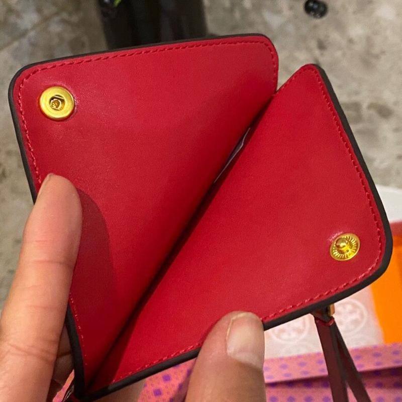Tb Tory Burch Thêu Vintage Ngắn Ví Ly Hợp Nữ Đựng Thẻ